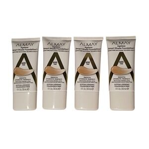 4 PACK REVLON ALMAY TAN 600 AGELESS‎ SMART SHADE FOUNDATION MAKE-UP NEW